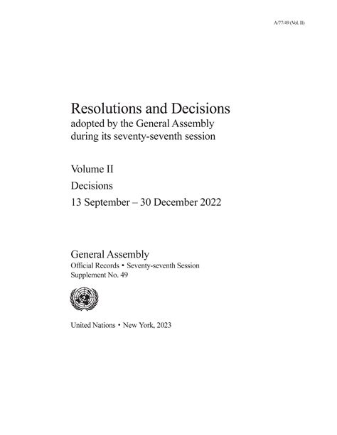 Resolutions and decisions adopted by the General Assembly on .